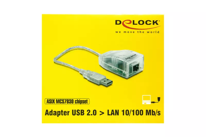 Delock USB (apa) - RJ45 (anya) LAN adapter, átalakító (61147)