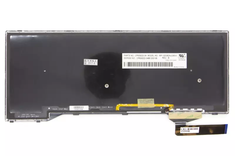 Fujitsu LifeBook E734, E546 gyári új háttér-világításos szürke keretes fekete német billentyűzet (CP629222-04)
