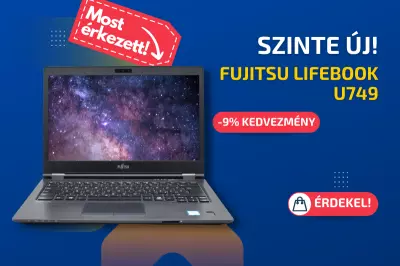 Fujitsu LifeBook U749 | 14 colos Full HD kijelző | Intel Core i5-8250U | 8GB memória | 256GB SSD | Windows 11 PRO | VGA | HDMI | USB C | LAN