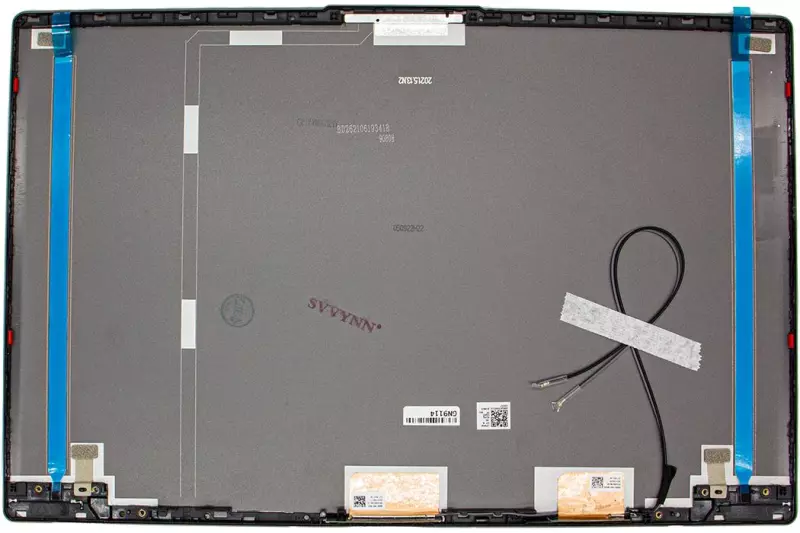 Lenovo IdeaPad 5-15IIL05, 5-15ARE05 gyári új sötét szürke LCD kijelző hátlap + WI-FI antenna (5CB0X56073, 5CB1B01320)