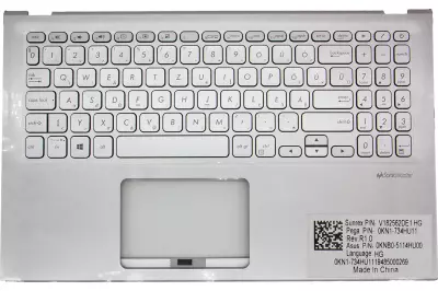 Asus VivoBook X512FA MAGYAR ezüst szürke laptop billentyűzet modul (90NB0KR2-R32HU0, 90NB0KR2-R32HU1)