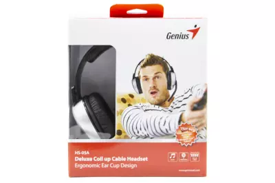 Genius HS-05A sztereó fejhallgató mikrofonnal (csatlakozó: 2x audio jack)