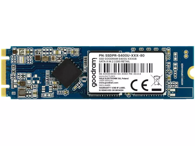 Goodram 480GB M.2 SATA SSD kártya (SSDPR-S400U-480-80)