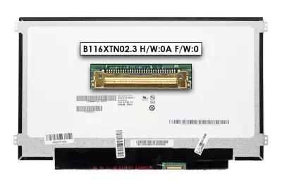 Gyári új fényes 11.6'' HD (1366x768) eDP LED Slim kijelző (csatlakozó: 30 pin - jobb)