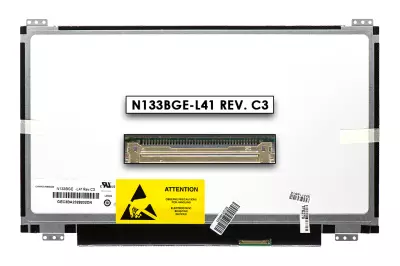 Gyári új fényes 13.3'' HD (1366x768) LED Slim kijelző (csatlakozó: 40 pin - jobb)