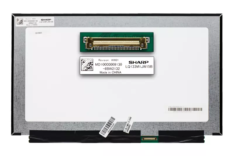 Gyári új matt 13.3' FHD (1920x1080) eDP IPS LED LCD kijelző (LQ133M1JW15),(LP133WF4-SPB1)