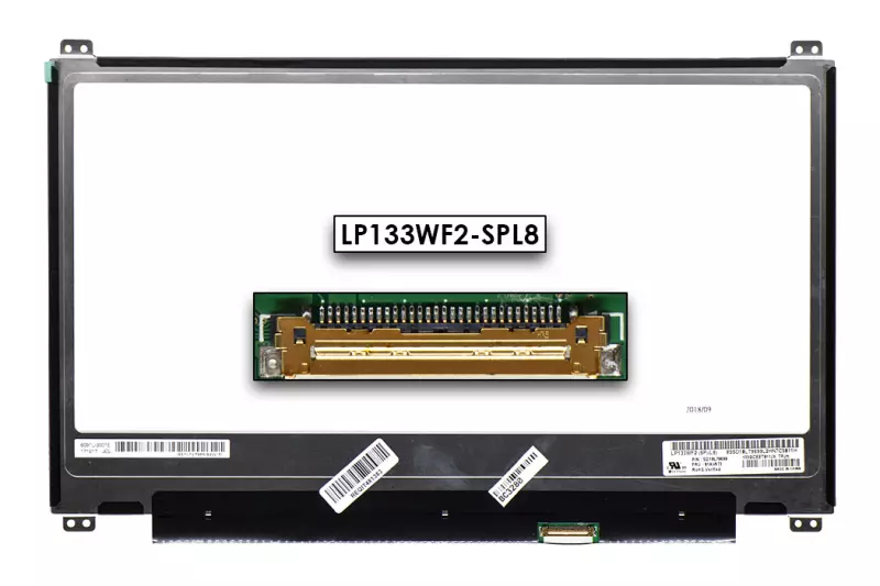 Gyári új matt 13.3' Full HD (1920x1080) IPS LED eDP Slim kijelző (csatlakozó: 30 pin - jobb)