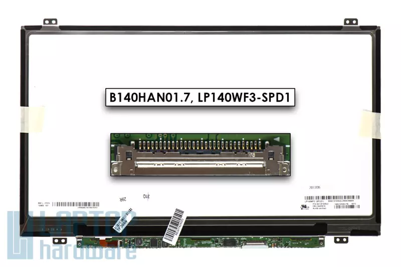 Használt matt 14.0' Full HD (1920x1080) IPS eDP LED Slim kijelző (320,4mm széles) (csatlakozó: 30 pin - jobb) DP/N 0CJ5JM