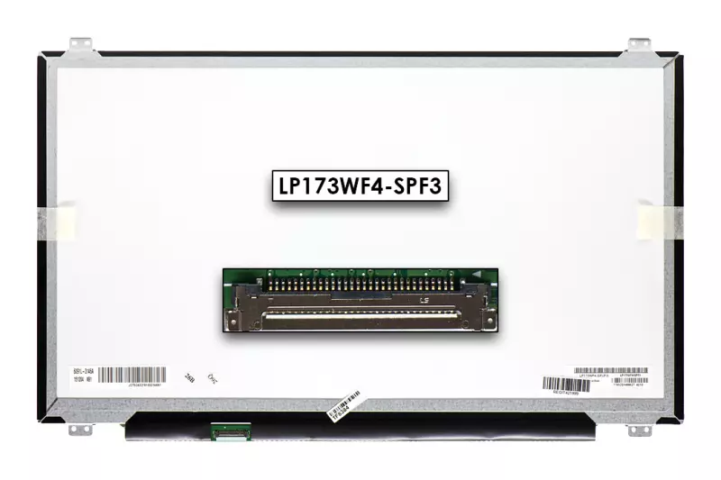 Gyári új matt 17.3' Full HD (1920x1080) eDP LED IPS Slim kijelző (csatlakozó: 30 pin - bal) (m: 242mm, sz: 399,5mm)