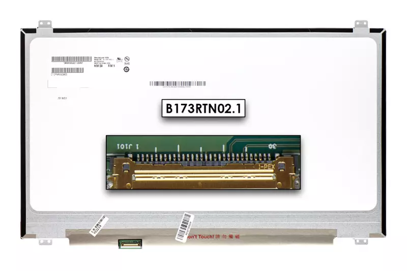 Gyári új matt 17.3' HD+ (1600x900) eDP LED Slim kijelző (csatlakozó: 30 pin - bal)