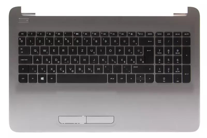 HP 15-AY, 15-BA gyári új, matricával magyarított ezüst billentyűzet modul touchpaddal (855022-211)