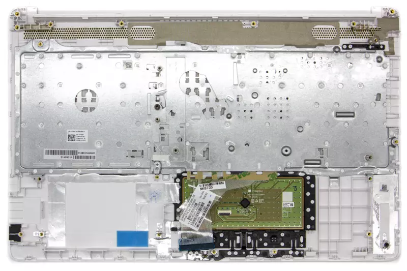 HP 15-DA000, 15T-DA100, 15-DB000, 15Z-DB000 sorozathoz gyári új fehér görög billentyűzet modul touchpaddal (L20388-151)