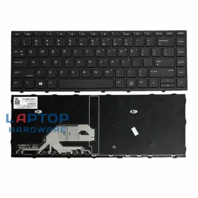 HP ProBook 430 G5, 440 G5 gyári új US angol kiosztású fekete keretes billentyűzet háttérvilágítással (L01072-211)
