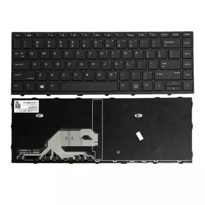 HP ProBook 430 G5, 440 G5 gyári új US angol kiosztású fekete keretes billentyűzet (L01072-211)