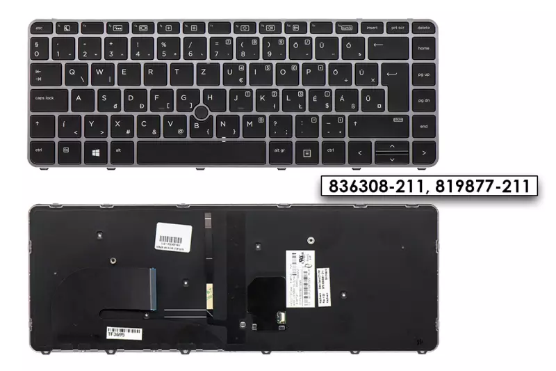 HP EliteBook 745 G3, 745 G4, 840 G3, 840 G4 MAGYAR, háttér világításos laptop billentyűzet trackpointtal (836308-211)