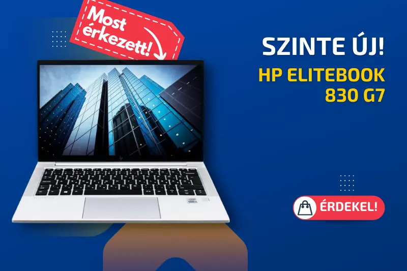 HP EliteBook 830 G7 | 13,3 colos Full HD kijelző | Intel Core i5-10310U | 16 GB RAM | 512GB SSD | Magyar billentyűzet | Windows 10 PRO + 2 év garancia!