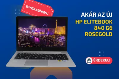 HP EliteBook 840 G6 Rosegold | 14 colos Full HD kijelző | Intel Core i5-8265U | 16GB RAM | 256GB SSD | Windows 10 PRO + 2 év garancia!