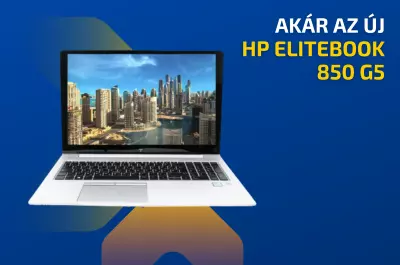 HP EliteBook 850 G5 | 15,6 colos FULL HD kijelző | Intel Core i5-8250U | 16GB memória | 512GB SSD | Magyar billentyűzet | Windows 10 PRO + 2 év garancia!