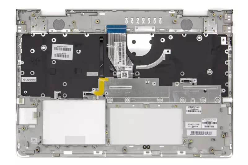 HP Envy X360 15-BP100, 15T-BP100, 15M-BP100 sorozathoz gyári új norvég ezüst háttér-világításos billentyűzet modul (UMA) (L22412-DH1)