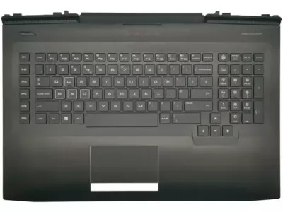 HP Omen 17T-AN0, 17-AN1, gyári új belga háttér-világításos fekete billentyűzet modul touchpaddal (150W, kis Center-Pin nyílás) (L14993-261)