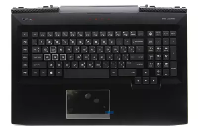 HP Omen 17T-AN100, 17-AN1 gyári új fekete-fehér  arab angol háttér-világításos billentyűzet modul touchpaddal (230W, nagy Center-Pin DC nyílás) (L14992-171)