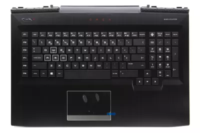 HP Omen 17T-AN100, 17-AN1 gyári új fekete-fehér  portugál háttér-világításos billentyűzet modul touchpaddal (230W, nagy Center-Pin DC nyílás) (L14992-131)