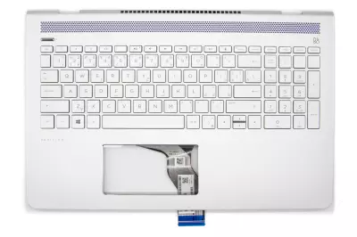 HP Pavilion 15-CD000, 15Z-CD000, 15T-CC100 gyári új ezüst-kék cseh háttér-világításos billentyűzet modul (928439-FL1)
