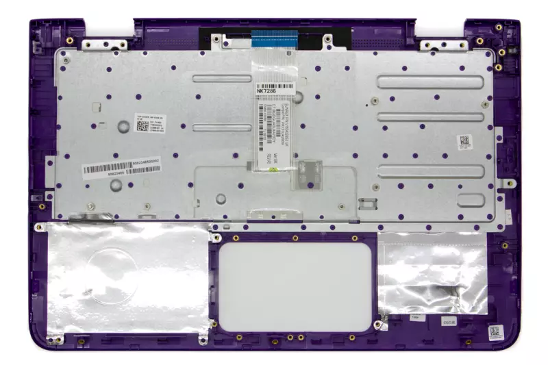HP Stream x360 11-aa0 sorozathoz gyári új lila-fehér UK angol billentyűzet modul (L21645-031)