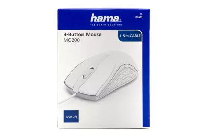 Hama MC-200 vezetékes optikai fehér egér