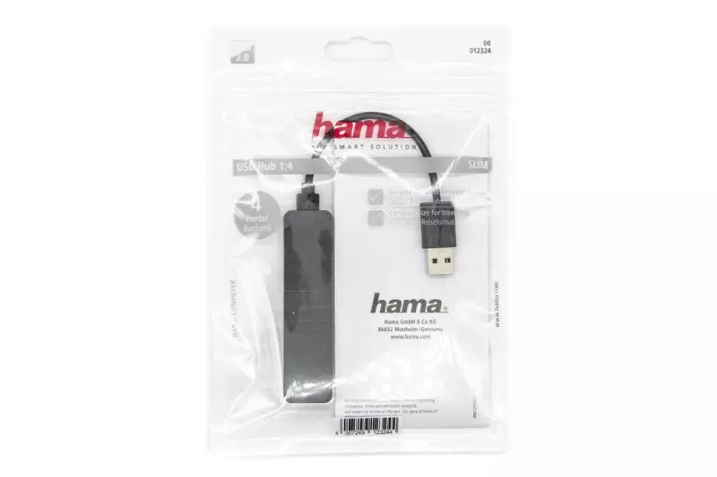 Hama USB HUB 4db USB 2.0 porttal (12324)