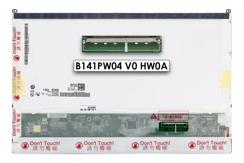 Használt matt 14.1' (1440x900) LED kijelző Lenovo ThinkPad T410, T410i (csatlakozó: 50 pin - jobb alul) B141PW04