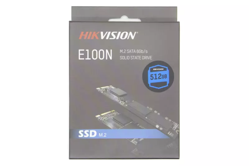 Hikvision E100N 512GB gyári új M.2 SATA SSD kártya (HS-SSD-E100N/512G/2280)