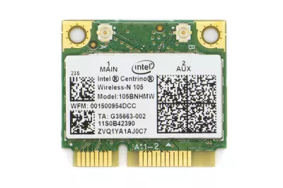 Intel Centrino Wireless-N 105 gyári új Mini (half) PCI-e WiFi (Single Band) kártya (105BNHMW)