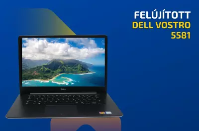 Dell Vostro 5581  | 15,6 colos Full HD kijelző | Intel Core i5-8265U | 8GB RAM | 256GB SSD | Magyar billentyűzet | Windows 10 Pro + 2 év garancia!