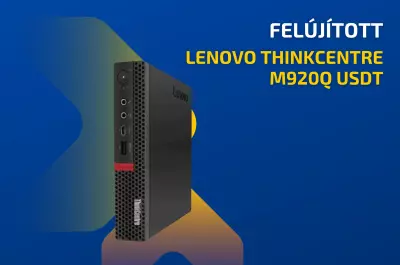 Lenovo ThinkCentre M920Q USDT mini PC | Intel Core i5-8500T | 16GB | 256GB SSD | Intel UHD 630 Graphics | Windows 10 PRO + 2 év garancia!