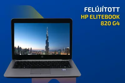 HP EliteBook 820 G4 | 12,5 colos HD kijelző | Intel Core i5-7200U | 8GB memória | 256GB SSD | Magyar billentyűzet | Windows 10 PRO + 2 év garancia!
