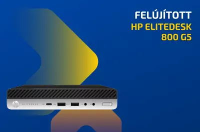 HP EliteDesk 800 G5 | Intel i5-9500T | 8 GB DDR4 | 256GB SSD | Intel UHD | Windows 10 PRO + 2 év garancia