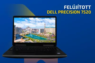 Dell Precision 7520 | 15 colos FULL HD kijelző | Intel Core i7-6820HQ | 32GB memória | 512GB SSD | NVIDIA Quadro M1200M | Magyar billentyűzet | Windows 10 Pro + 2 év garancia!