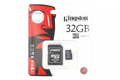Kingston 32GB Class 4 MicroSDHC kártya + adapter (SDC4/32GB)
