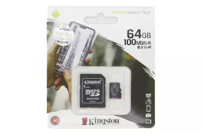 Kingston 64GB UHS-I MicroSDHC / MicroSDXC kártya + adapter (SDCS2/64GB)