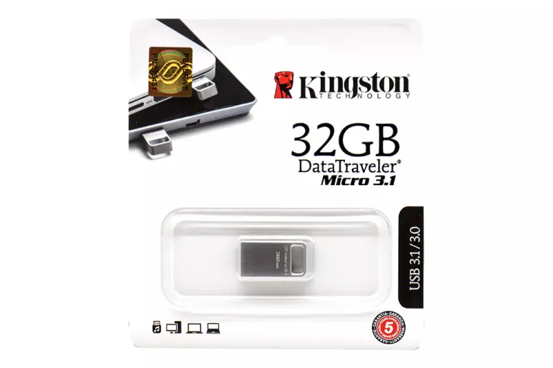 Kingston DataTraveler Micro 3.1 32GB USB 3.1 ezüst pendrive (DTMC3/32GB)