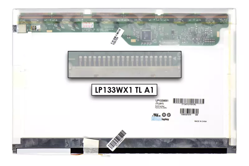 LG LP133WX1-TLA1 gyári új 13,3 inch WXGA CCFL fényes LCD kijelző (20 pines)