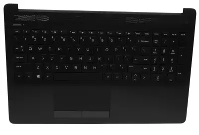 HP 15-DA, 15-DB gyári új sötétszürke US angol billentyűzet modul touchpaddal (L14603-001)
