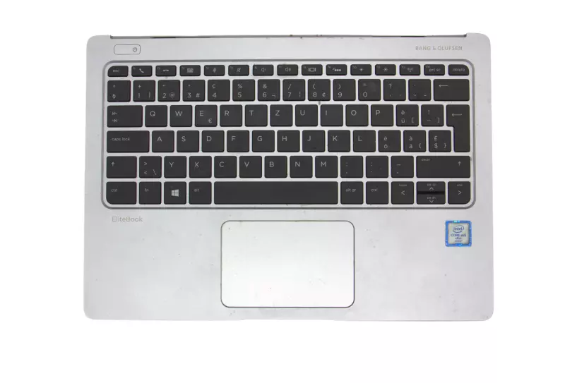 HP EliteBook Folio G1 használt háttér-világításos, európai ezüst-fekete billentyűzet modul (850915-BG1)