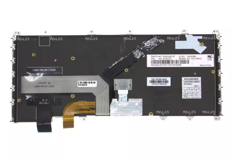 Lenovo ThinkPad Yoga 260, 370 MAGYAR háttér-világításos szürke keretes laptop billentyűzet (01AV731)