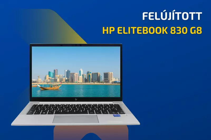 HP EliteBook 830 G8 | 13,3 colos FULL HD kijelző | Intel Core i5-1135G7 | 8GB memória | 256GB SSD | MAGYAR BILLENTYŰZET  | Windows 10 PRO + 2 év garancia!