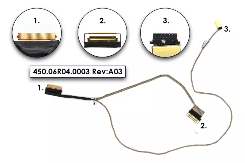 Lenovo IdeaPad 700-15ISK gyári új LCD kijelző kábel (5C10K85944, 450.06R04.0003)