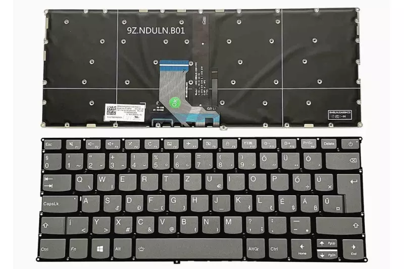 Lenovo IdeaPad 320S-13IKB, 720S-13IKB, 720S-14IKB MAGYAR háttér-világításos laptop billentyűzet (5CB0N79824)