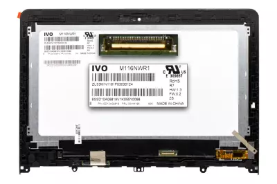 Lenovo IdeaPad Flex 3-1130, Yoga 300-11IBR gyári új fényes 11.6' HD (1366x768) eDP LED Slim kijelző modul kerettel (5D10J08414) (csatlakozó: 30 pin - jobb) M116NWR1