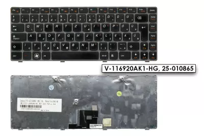 Lenovo IdeaPad Z450, Z460 használt magyar szürke billentyűzet, V-116920AK1-HG